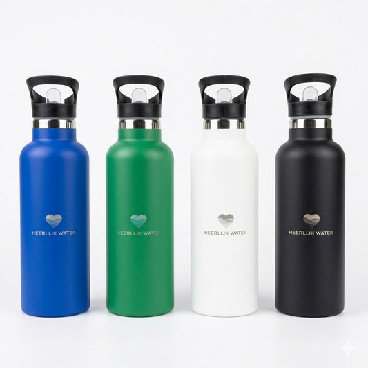 Watervitaliser drinkfles - Heerlijk Water × Leliveld informatie